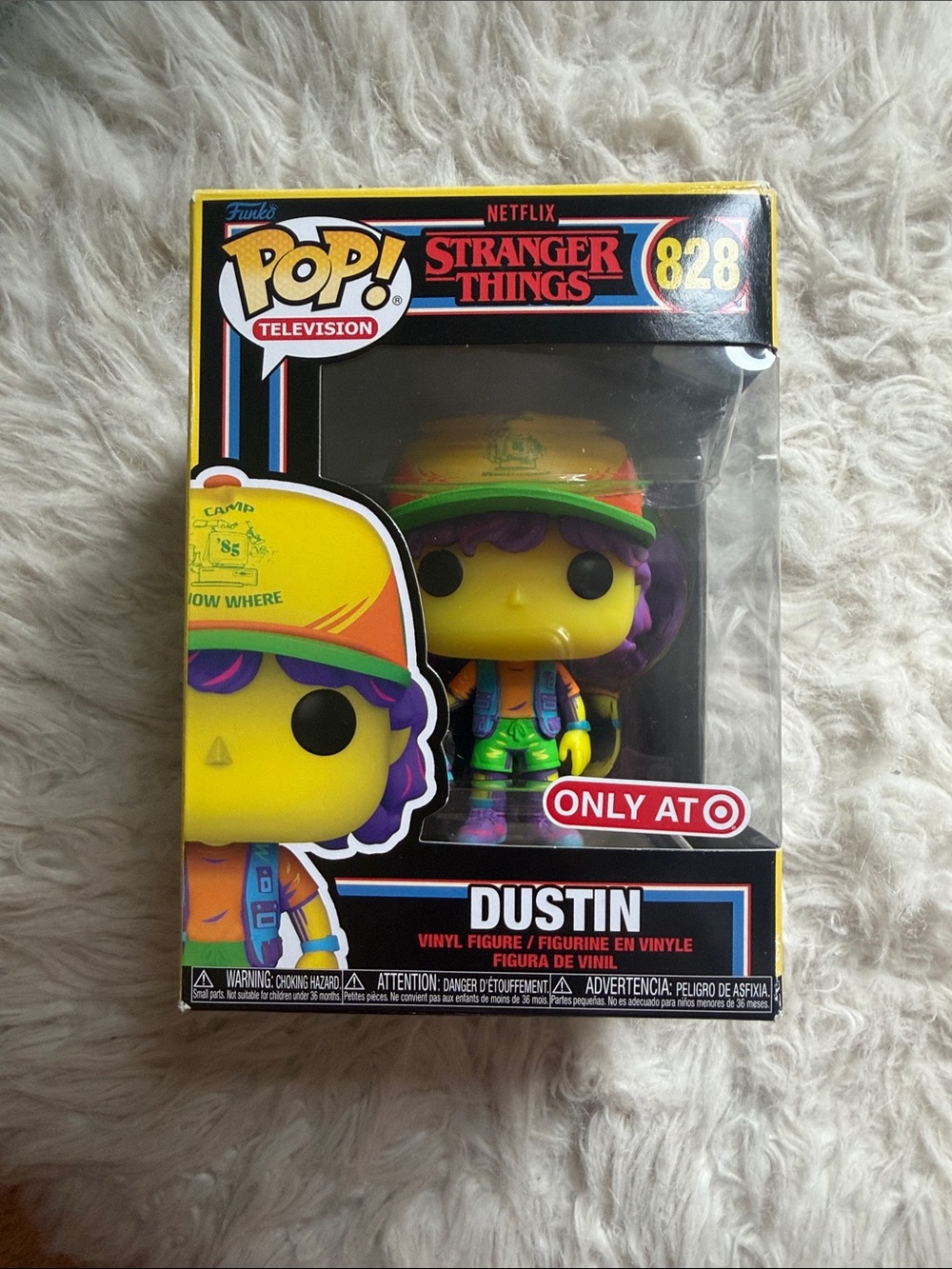 Funko Pop! Dustin Neon Yellow Face with Purple Hair